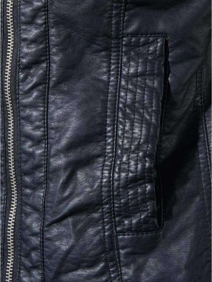 Only Imitatieleren jack ONLBANDIT – Bikerjack met figuuraccentuerende vorm en ritssluitingen - Foto 4