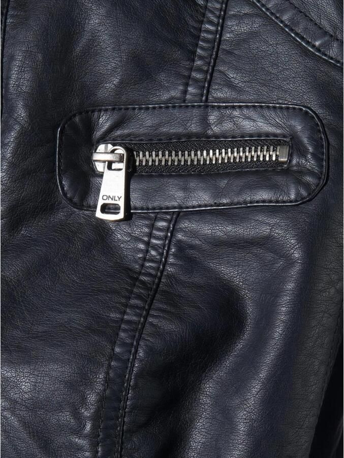 Only Imitatieleren jack ONLBANDIT – Bikerjack met figuuraccentuerende vorm en ritssluitingen - Foto 5