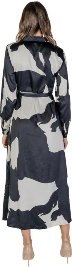 Only Zwarte Polyester Blend Jurk Herfst Winter Collectie Black Dames - Foto 2