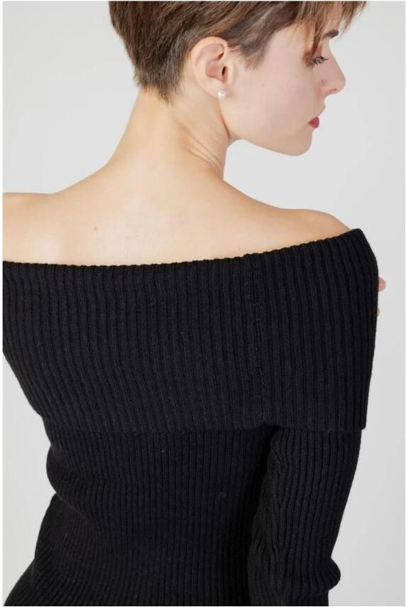 Only Slim fit gebreide pullover met off shoulder-mouwen model 'KATIA' - Foto 10