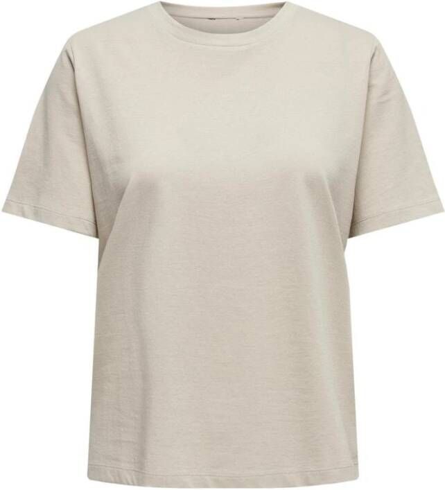 Only OOY S S TEE JRS Noos Silver Lining | Freewear Beige Dames