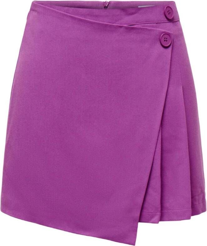 Only Paarse Rok voor Vrouwen met Rits Purple Dames