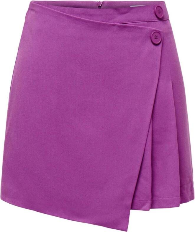 Only Herfst Winter Minirok Collectie Polyester Mix Purple Dames