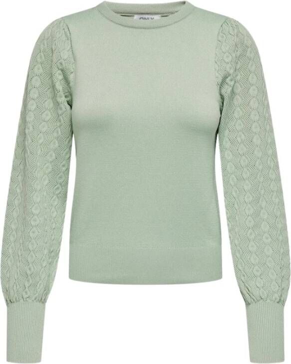 Only Round-neck Knitwear Groen Dames