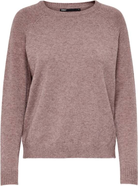 Only Round-neck Knitwear Roze Dames