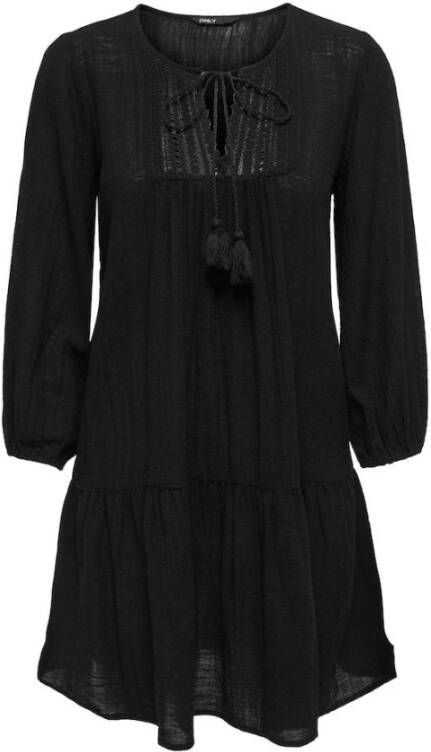Only Groene Dames T-shirt Moster 15106662 Black Dames