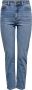ONLY cropped high waist straight fit jeans ONLEMILY denim medium blue regular - Thumbnail 2