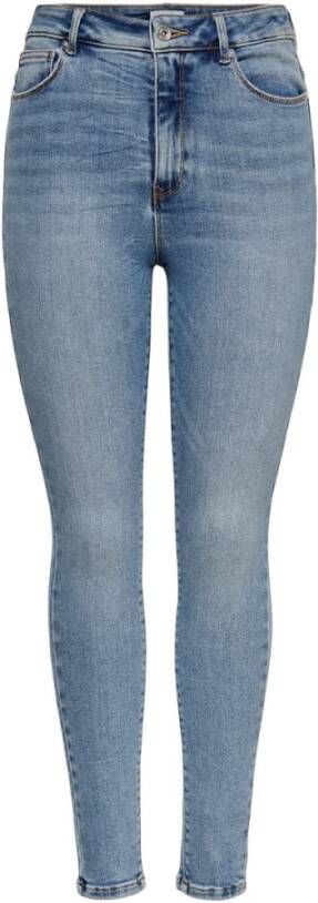 Only Skinny jeans mila hoge taille enkel Blauw Dames