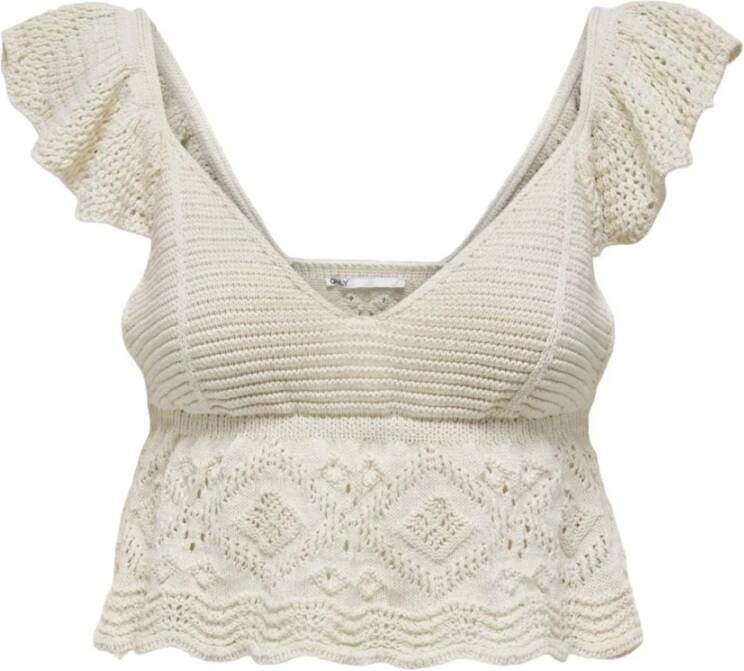 Only Sleeveless Tops Beige Dames
