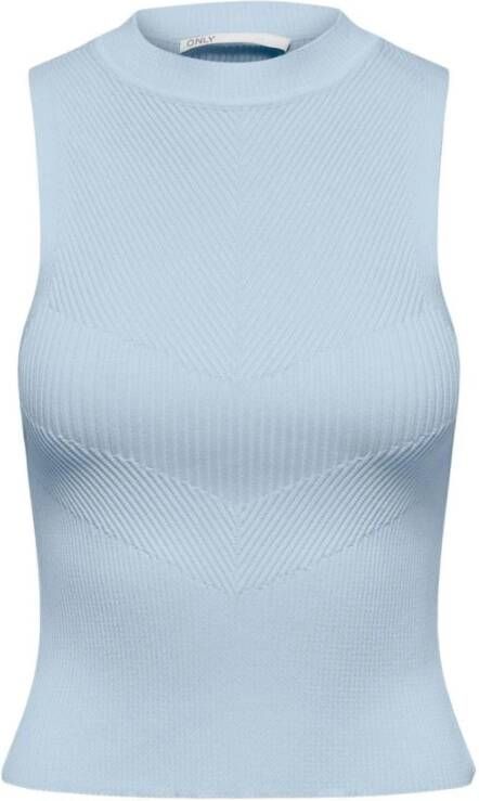 Only Stijlvolle Cropped Tank Top Blue Dames