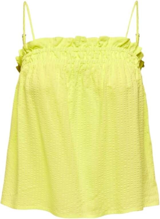 Only Sleeveless Tops Yellow Dames
