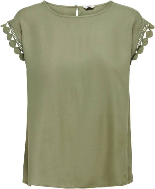 Only Magliaera Korte Mouw T-shirt Green Dames