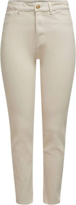 Only Slim-fit jeans Beige Dames