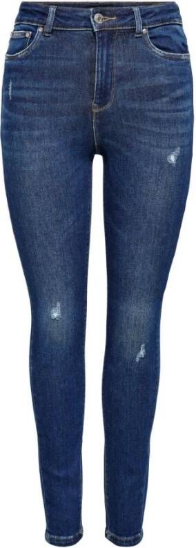 Only Slim-fit jeans Blauw Dames