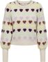 ONLY trui ONLHEARTBEAT met hartjes zwart rood roze blauw - Thumbnail 1