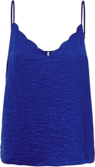 Only Stijlvolle T-Shirt Top Blue Dames