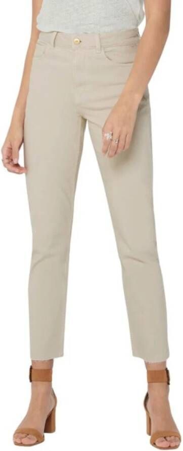 Only Straight Trousers Beige Dames