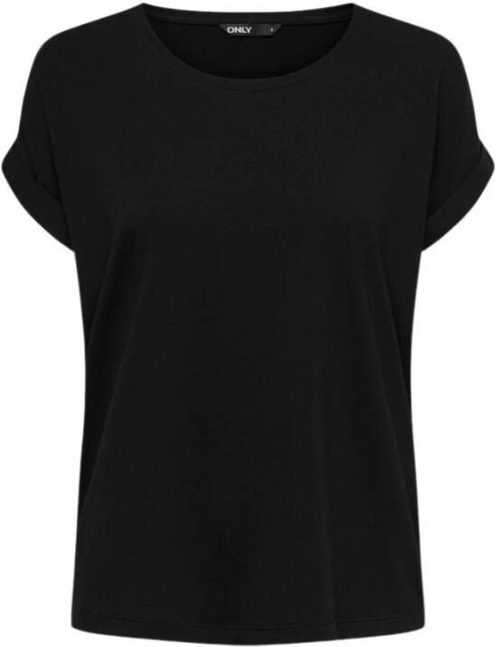 Only T-Shirt Klassiek Model Black Dames