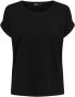 Only Zwart effen T-shirt met korte mouwen Black Dames - Thumbnail 3
