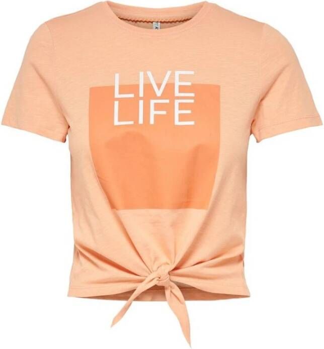 Only T-Shirt Oranje Dames