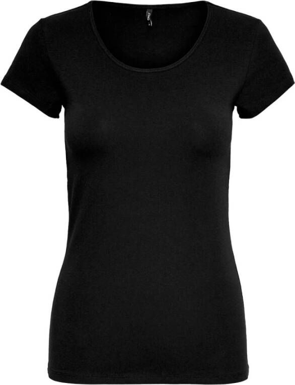 Only T-shirt Zwart Dames