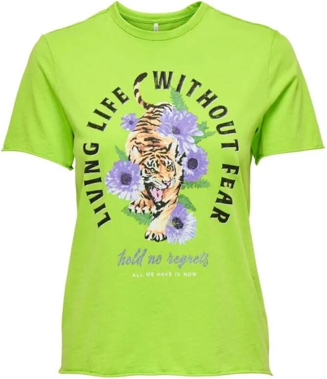 Only T-Shirts Groen Dames