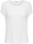 Only Dames T-shirt met Korte Mouwen en Ronde Hals White Dames - Thumbnail 2