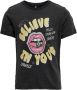 ONLY KIDS GIRL T-shirt KOGLUCY met printopdruk zwart geel roze - Thumbnail 2