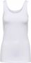 Only Witte Katoenen Tanktop met Bandjes White Dames - Thumbnail 1