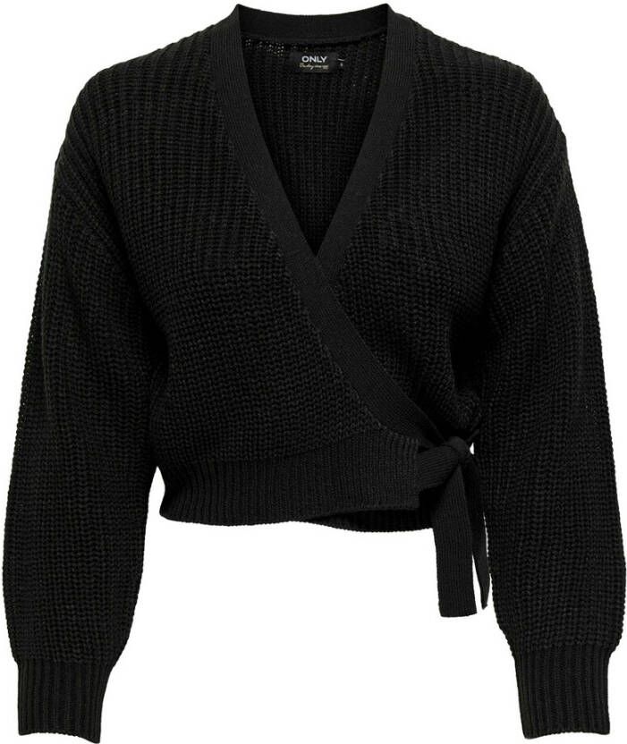 Only V-neck Knitwear Zwart Dames