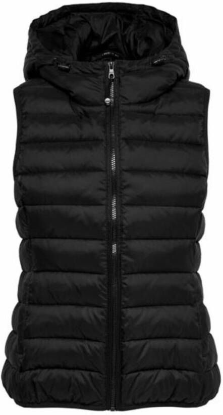Only Tahoe Hooded Waistcoat Lente Zomer Collectie Black Dames