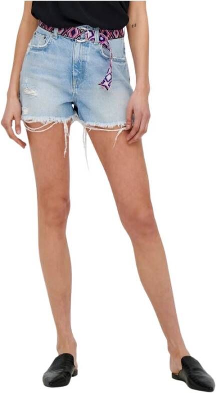 Only Vintage denim shorts Blauw Dames