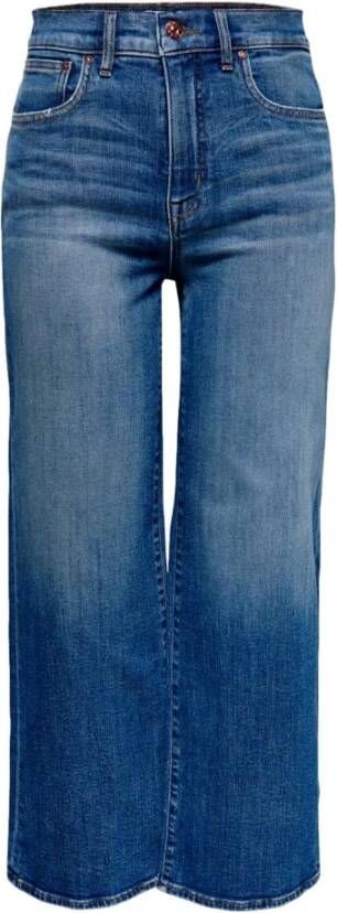 Only Wide Jeans Blauw Dames