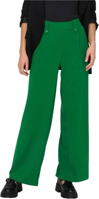 Only Wide Trousers Groen Dames