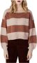 Only Gestreepte Bruine Gebreide Kleding voor Vrouwen Brown Dames - Thumbnail 2