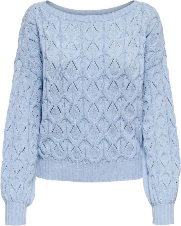 Only Gebreide pullover met broderie anglaise model 'Brynn life'