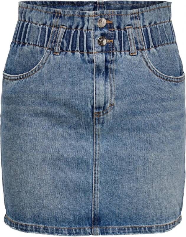 Only Jeansrok ONLMILLIE LIFE in paperbag stijl - Foto 2