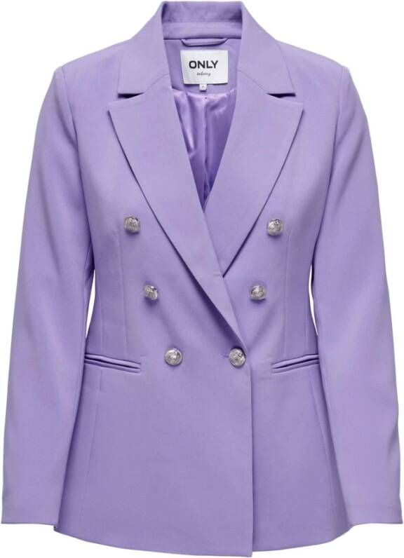 Only Lila Knoop Blazer Revers Kraag Purple Dames - Foto 2