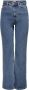 ONLY high waist wide leg jeans ONLCAMILLE medium blue denim - Thumbnail 4