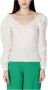 Only Beige V-Hals Gebreide Kleding voor Vrouwen Beige Dames - Thumbnail 1