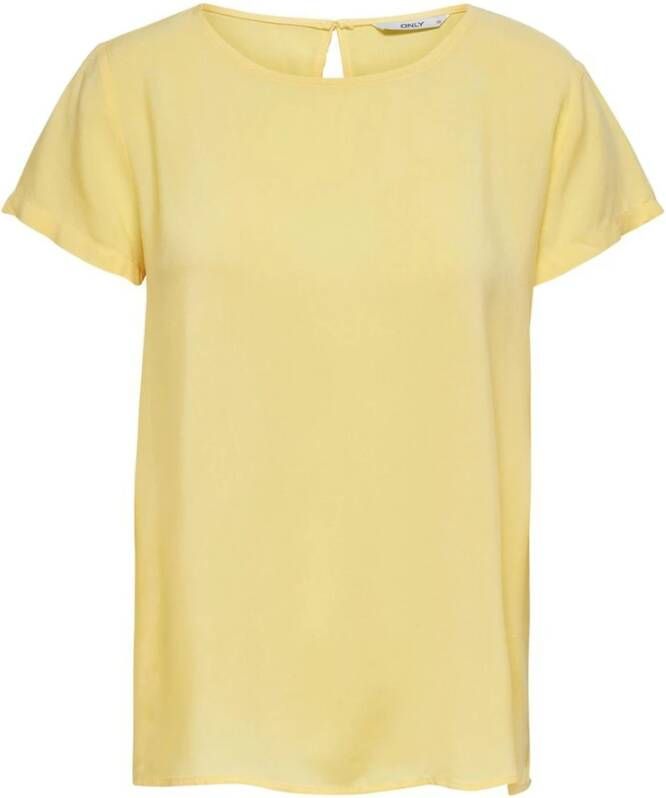 Only Gele Dames T-shirt met Korte Mouwen Yellow Dames