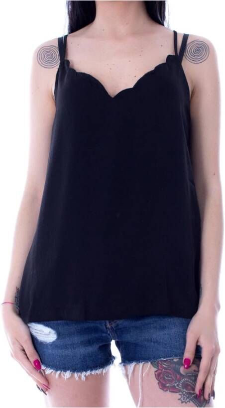 Only Top met spaghettibandjes ONLDEBBIE – Singlet met gebogen halslijn effen vrouwelijk getailleerd polyester spaghettibandjes - Foto 8