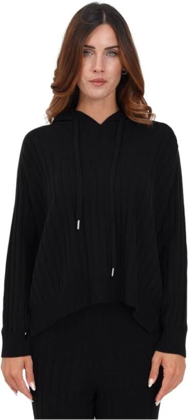 Only Tessa Lange Mouw Hoodie Detail Black Dames
