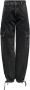 Only Hoge taille zwarte denim jeans met cargo details Black Dames - Thumbnail 3