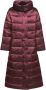OOF Wear Oversized Gewatteerde Lange Jas in Bordeaux Red Dames - Thumbnail 1