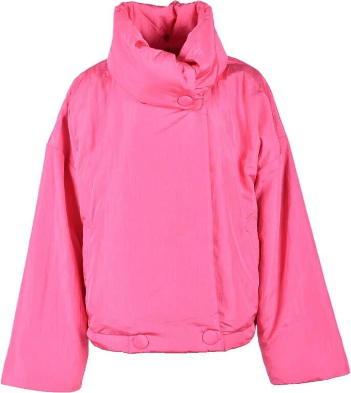 OOF Wear Fuchsia Gewatteerde Jas voor Dames Roze Dames