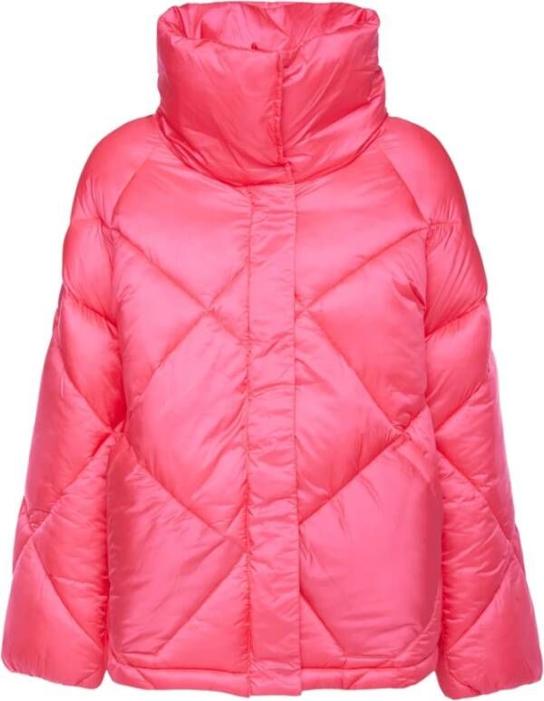 OOF Wear Korte roze gewatteerde jas Pink Dames