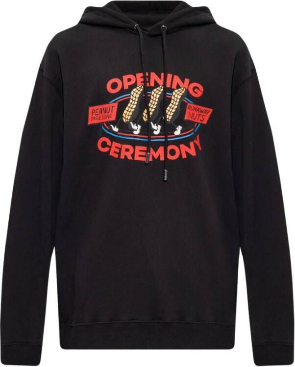 Opening Ceremony Hoodie with logo Zwart Heren