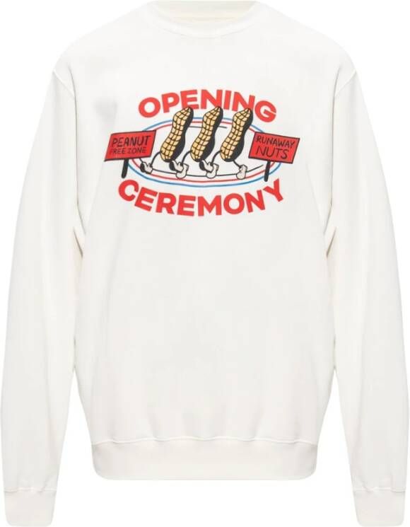 Opening Ceremony Bedrukte sweatshirt Beige Heren