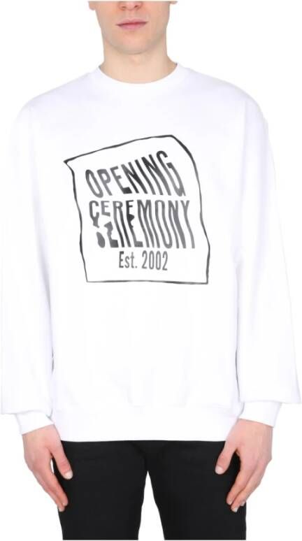 Opening Ceremony Sweatshirt van het bemanning Wit Heren